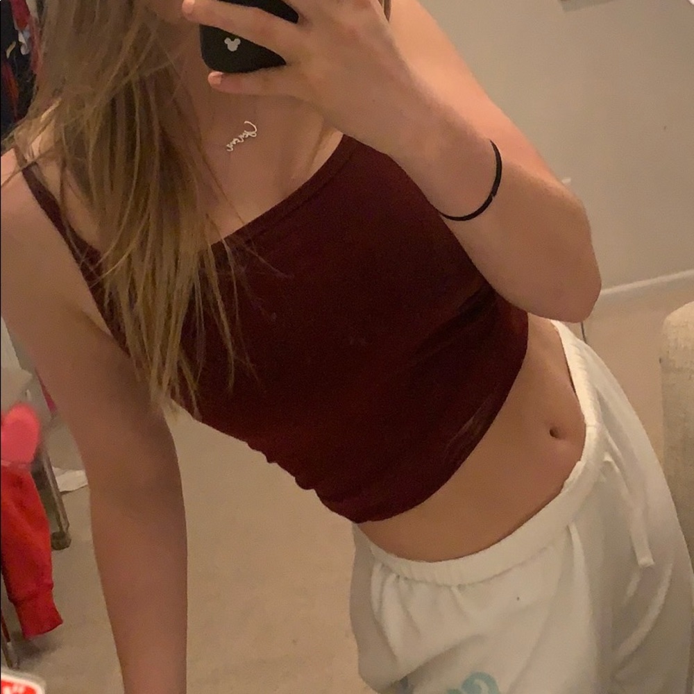 Burgundy tank top